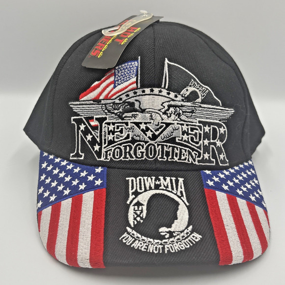 Iron Eagle POW MIA Hat / Never Forgotten Baseball Cap New w/ Tags - Picture 1 of 6